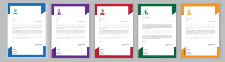 Professional Letterhead Template Set corporate modern letterhead design template with creative modern letter head design template for your project. letterhead, letter head, Business letterhead design