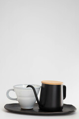 Coffee Dripping Set on White Background