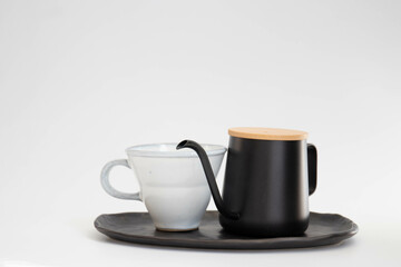 Coffee Dripping Set on White Background