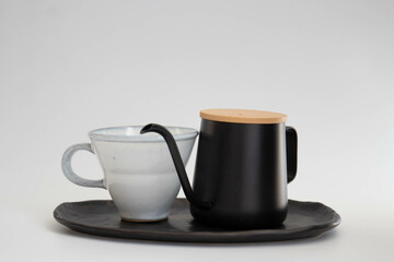 Coffee Dripping Set on White Background