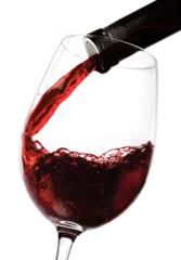 Rolgordijnen Pouring Red Wine into a Glass - Isolated © BillionPhotos.com