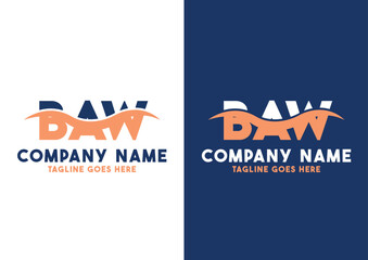Letter BAW logo design vector template, BAW logo