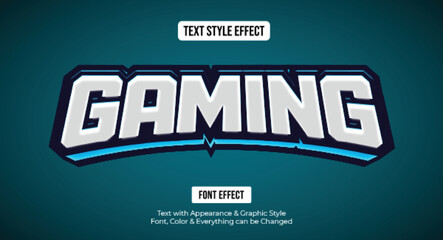 Naklejka na ściany i meble Gaming esport style text effect, Editable text effect