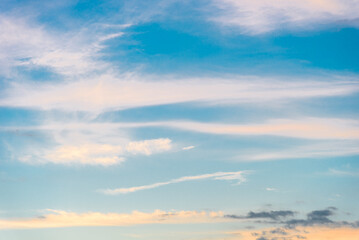 Obraz premium Sky background, blue sky with cloud, Blue sky and cloud on summer daytime