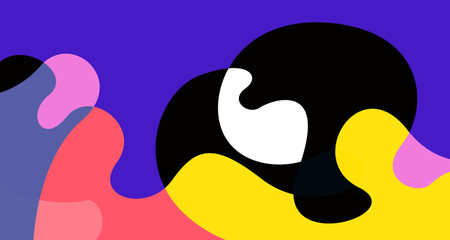 Abstract liquid shape. Fluid geometric design. Isolated gradient waves with geometric lines, dots, batik Indonesia pattern. Vector illustration.