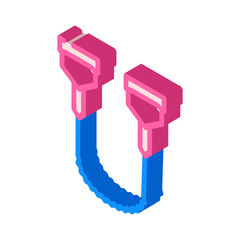 manual chain saw isometric icon vector. manual chain saw sign. isolated symbol illustration
