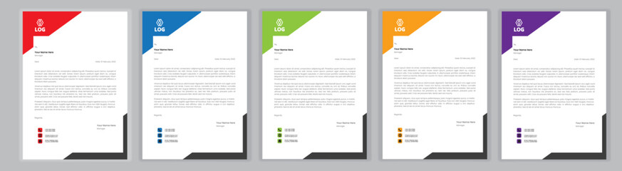 Professional Letterhead Template Set corporate modern letterhead design template with creative modern letter head design template for your project. letterhead, letter head, Business letterhead design