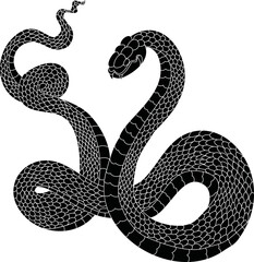 snake cobra tattoo style Cobra vector. king Cobra snake with mouth open.Snake cobra illustration.Rattlesnake vector.