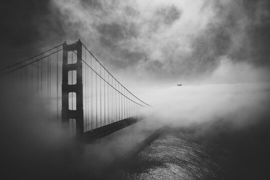 Fog on the Golden Gate Bridge in San Francisco, California