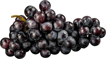 Dark grapes, Isolated on white background