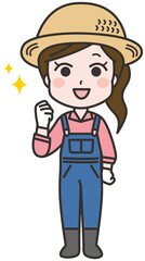 明るく笑顔をみせる女性の農家さん