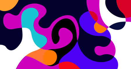 Abstract liquid shape. Fluid geometric design. Isolated gradient waves with geometric lines, dots, batik Indonesia pattern. Vector illustration.