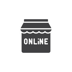 Online shopping vector icon