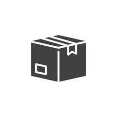 Cardboard box vector icon