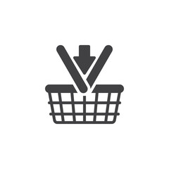 Add to basket vector icon