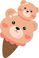 Ice Cream Bear Clipart