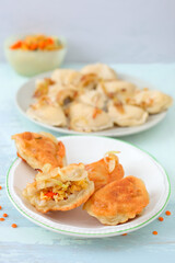 Maultaschen mit Linsen