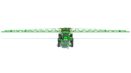 Self Propelled Farm Sprayer 3D rendering on white background © 3D Horse