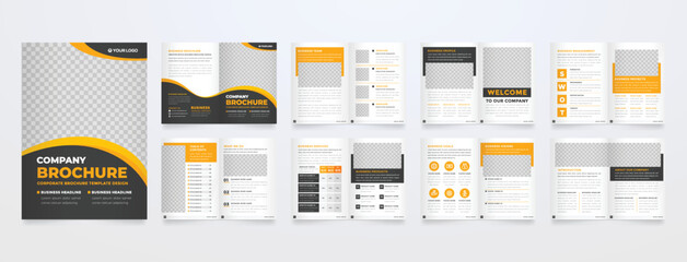 business brochure template use for corporate annual report and proposal