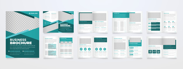 business brochure template use for corporate annual report and proposal
