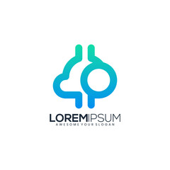 Fototapeta premium crypto technology cloud logo gradient
