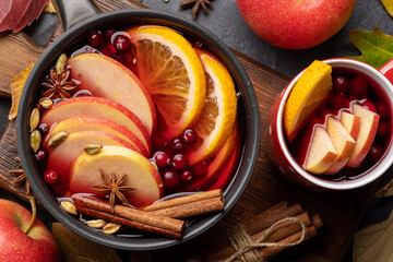 Hot mulled wine