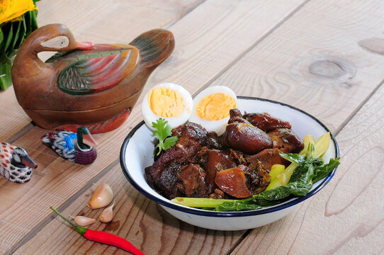 Braised Pork, A Menu From A Small Local Kitchen In Southern Thailand.