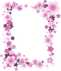 Banner with Sakura Flowers