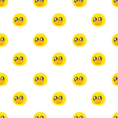 vector files repeatable seamless pattern of a drawing duck face with flat design style