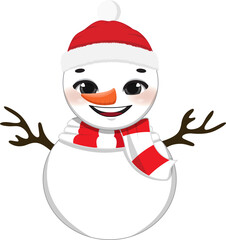 Christmas Snowman Flat icon PNG