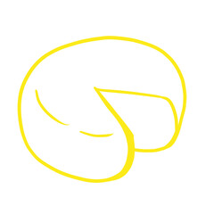 Yellow Cheese Outlined