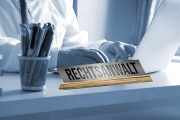Die Kanzlei von einem Rechtsanwalt
