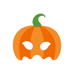 Pumpkin Mask, Halloween Vector isolated on white Background. Perfect for coloring book, textiles, icon, web, painting, children's books, t-shirt print.	
