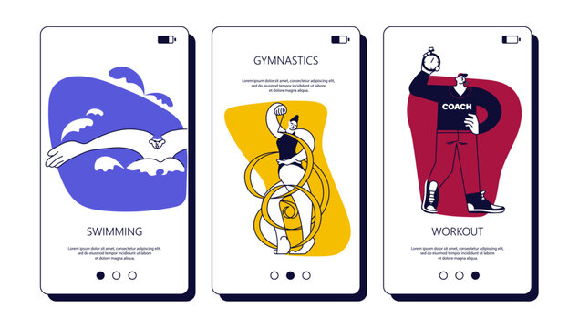 Different team and singles sports games vector