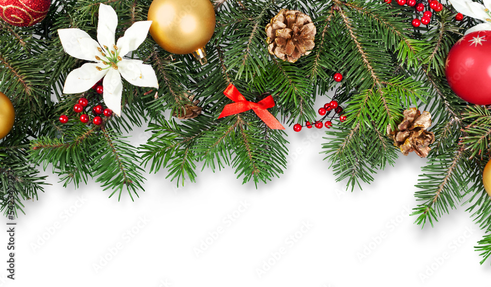 Canvas Prints christmas decorations isolated on background