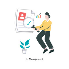 Hr Management flat style design vector illustration. stock illustration
