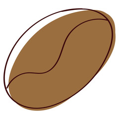Coffee bean vector illustration in monotone design