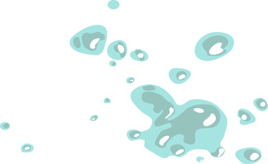 water drops cartoon style