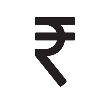 Indian rupee icon. Rupee symbol vector icon.