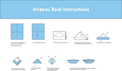 Step by step instructions how to make origami