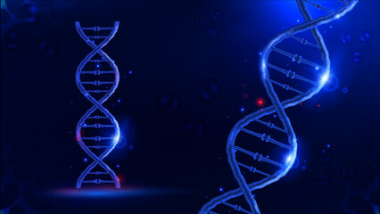 Science Genetic Biotechnology DNA  Molecule illustration and abstract - vector design