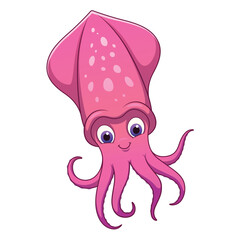 Little Squid Cartoon Animal Illustration