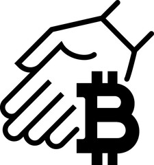 Bitcoin, cryptocurrency, mining icon