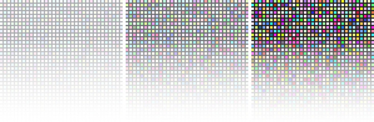 Mesh backgrounds set. Screen patterns. Abstract gradient banners. Vector illustration