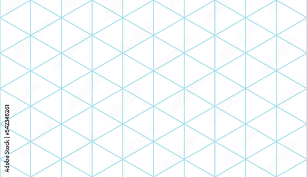 Poster isometric grid seamless pattern. outline isometric template background. hexagon and triangles line s