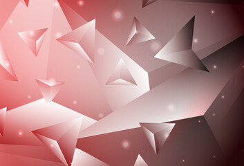 Obraz premium Light Pink, Red vector low poly texture.
