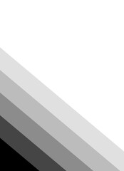 Diagonale schwarz graue Streifen mit Farbverlauf in der Ecke auf transparentem Hintergrund
