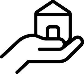 Real estate, realtor line icon