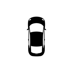 Car Top View Icons Set. Outline cars top view. Cars Silhouettes. Cars in the parking lot, Parking icon