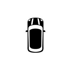 Car Top View Icons Set. Outline cars top view. Cars Silhouettes. Cars in the parking lot, Parking icon